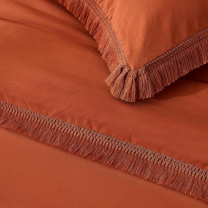 Andency California King Comforter Set Burnt Orange - Image 7