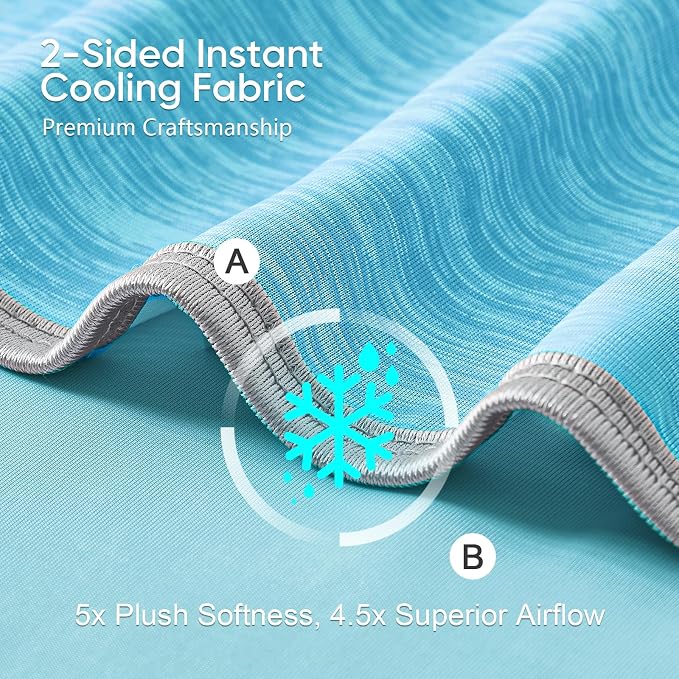 KMUSET Cooling Blanket Queen Size, Double Sided Summer Cooling Blankets - Image 3