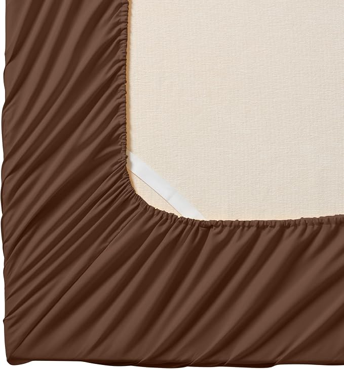 Twin XL Fitted Sheet Only with Full Elastic & Built in Corner Sheet Straps to - Image 2