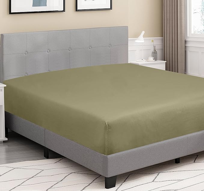 ROYALE LINENS 300 Thread Count 100% Long Staple Combed Cotton Fitted Sheet Twin - Image 4