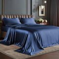 BEDELITE Satin Sheets Full XL Size Bed Set, Luxury Soft Navy Silky Sheets by BEDELITE
