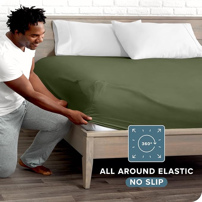 Bare Home Fitted Bottom Sheet Twin XL Size - Image 3