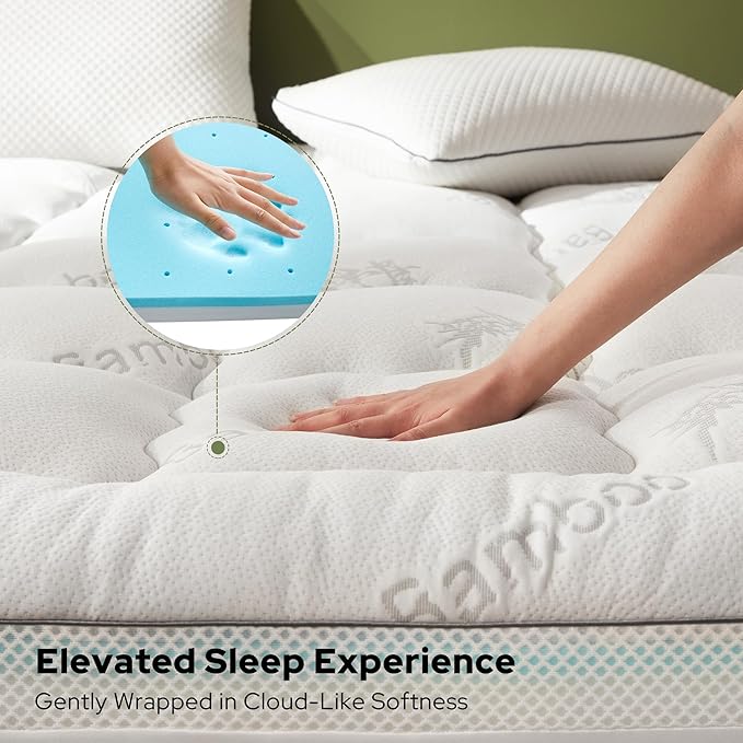 BEDLORE 4 Inch Memory Foam Mattress Topper Twin, 2-in-1 Dual Layer Design - Image 4