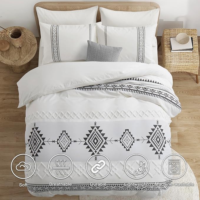 Oli Anderson Boho Duvet Cover Set Queen Size, Durable and Super Soft Duvet - Image 6