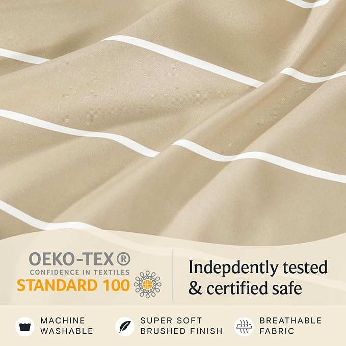 LuxClub 4 PC King Size Sheet Set, Breathable Luxury Bed Sheets, Deep Pockets - Image 6
