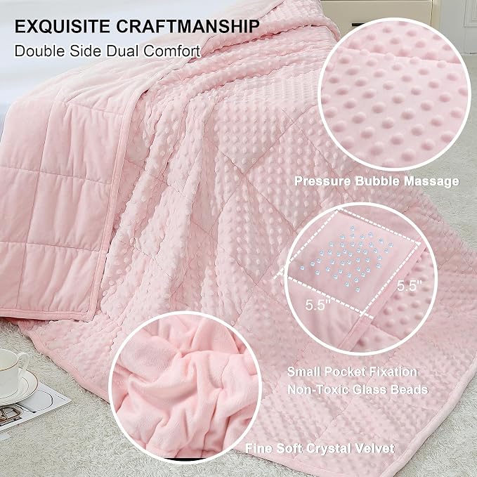 Alomidds Weighted Blanket, Luxury Velvet Heavy Blankets - Image 2