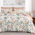 Yiran 7 Piece Floral Comforter Set King Size, Botanical Bed in a Bag by Yiran