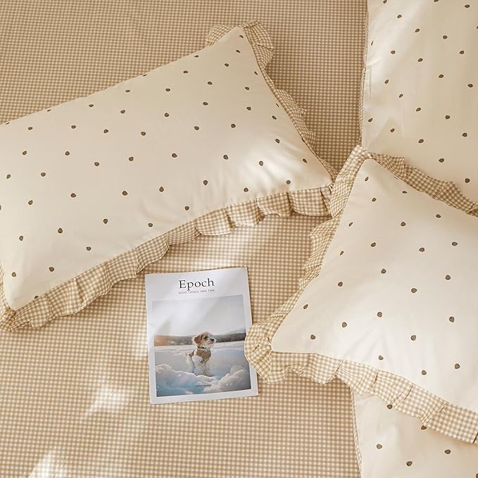mixinni Floral Duvet Cover Set Queen Size – 100% Cotton 3-Piece Bedding Set - Image 6