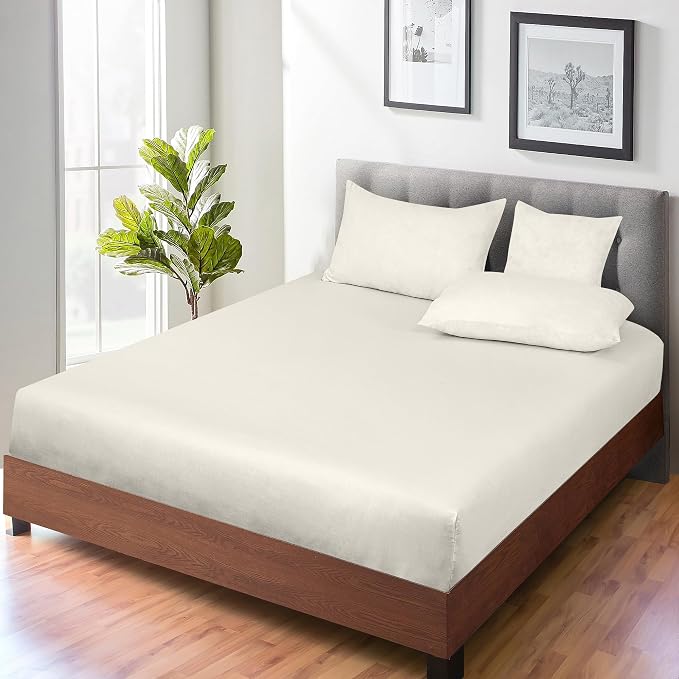 ROYALE LINENS 300 Thread Count 100% Long Staple Combed Cotton Fitted Sheet King - Image 7