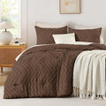 Andency Brown Comforter Set Full Size, Boho Soft Warm Tufted Bedding Comforter by Andency