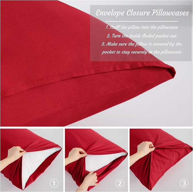 NTBAY King Pillow Cases Set of 2, 2 Pack Brushed Microfiber 20x40 Pillow Cases - Image 4
