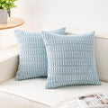 Aegero Pack of 2 Corduroy Decorative Throw Pillow Covers 22x22 Inch Soft by Unknown