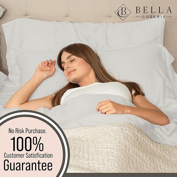 Bella Coterie | Luxury Bamboo Viscose Queen Size Pillowcase Set | 100% - Image 5