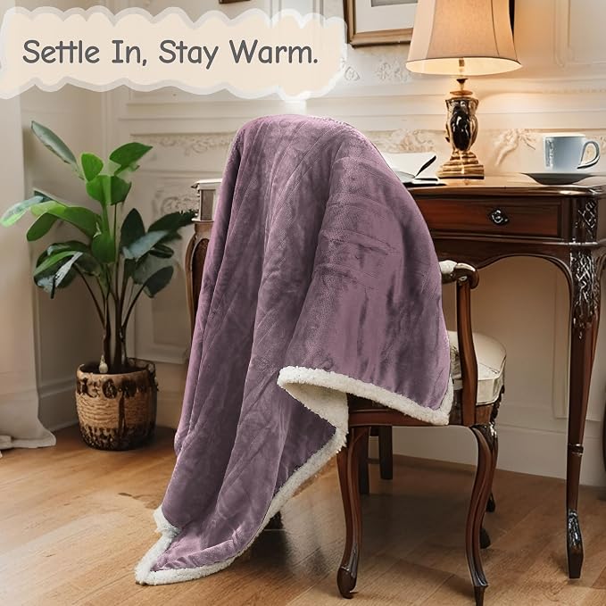 Electric Heated Blanket Throw Size 50"x60", Soft Flannel - Image 2
