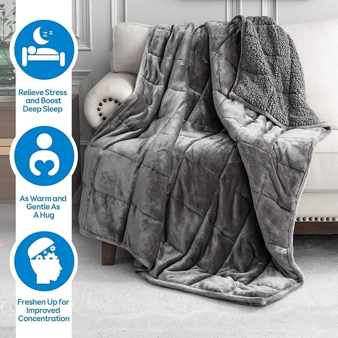 Weighted Blanket 41Inches x 60Inches 5lb, Flannel Cozy Plush Weighted Lap - Image 2