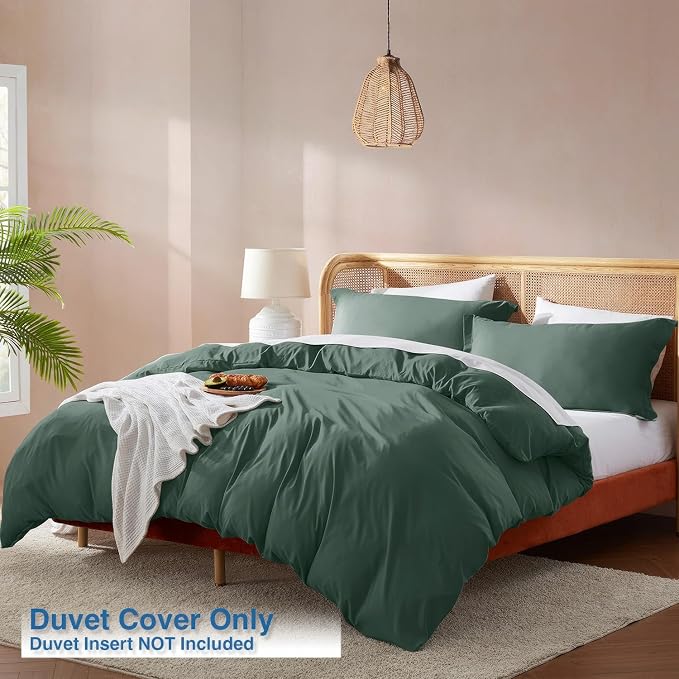Nestl Forest Green California King Duvet Cover Sets - Image 2
