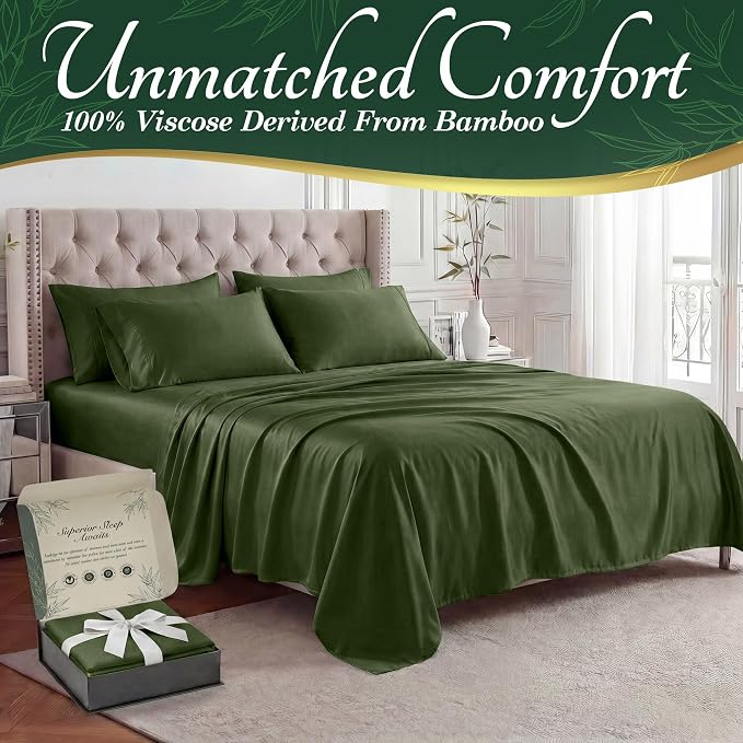 DECOLURE 100% Viscose Derived from Bamboo Sheets Full Size - Image 2
