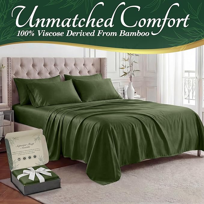 DECOLURE 100% Viscose Derived from Bamboo Sheets Queen Size - Image 2