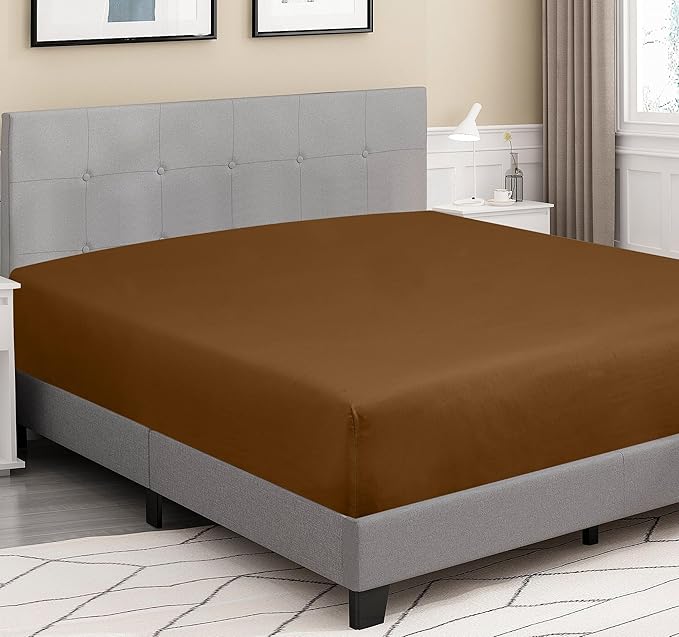 ROYALE LINENS 300 Thread Count 100% Long Staple Combed Cotton Fitted Sheet - Image 3