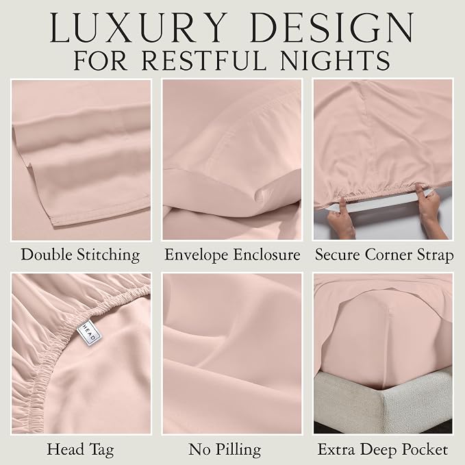 Karissa Mae Cooling Bamboo Viscose Standard Size Pillowcase Set | 100% - Image 3