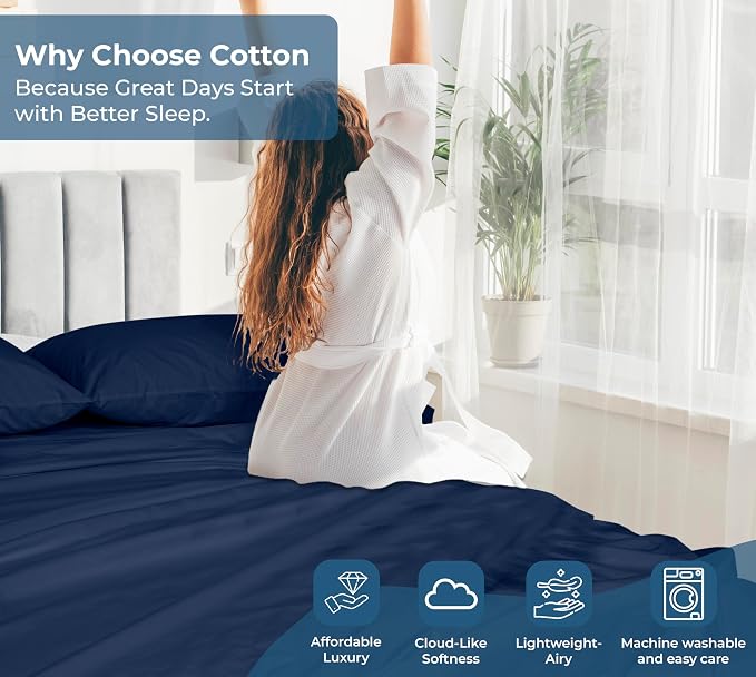 Royale Linens 100% Organic Cotton California King Flat Sheet Only - Image 7