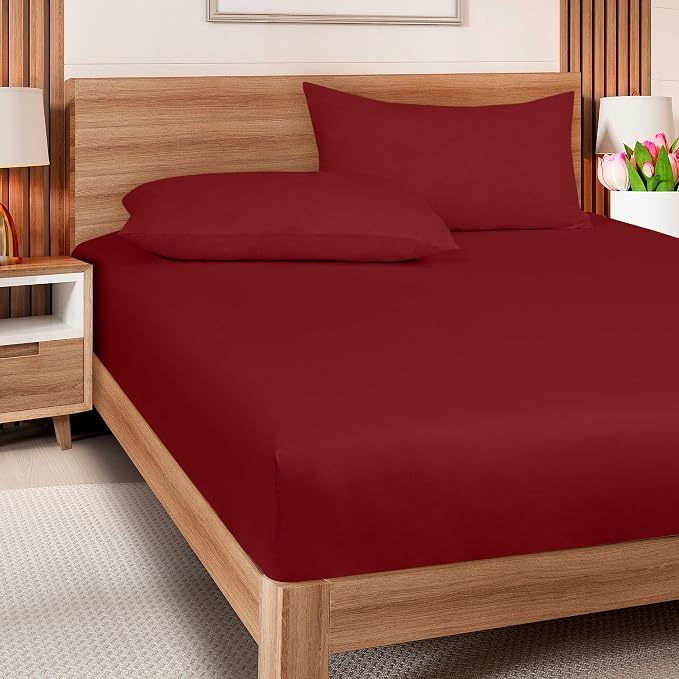 ROYALE LINENS 300 Thread Count 100% Long Staple Combed Cotton Fitted Sheet Full - Image 5