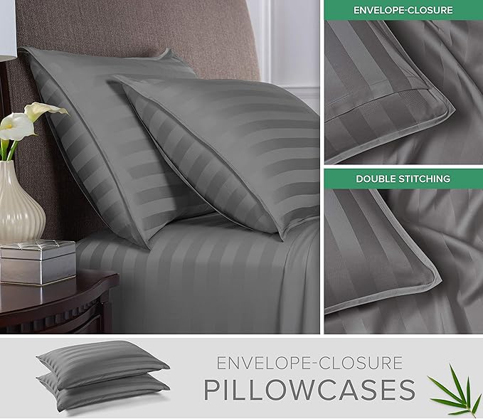 Pure Bamboo Twin Sheets, Genuine 100% Organic Viscose Derived from Bamboo Bed - Image 3