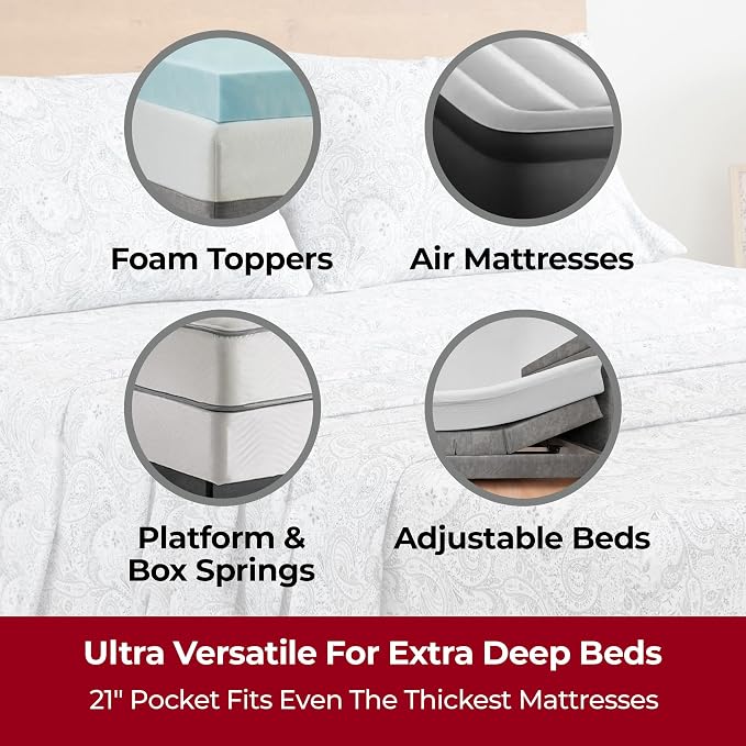 Mellanni Extra Deep King Sheets - Image 2