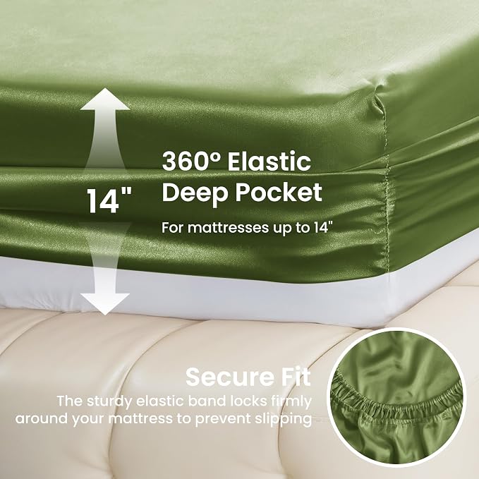 Love's cabin Full Size Satin Sheet Sets - Image 4