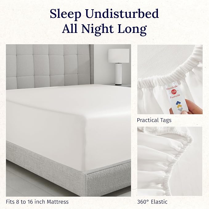 Luxuriously Soft 100% Cotton Fitted Sheet Queen Only - Image 6