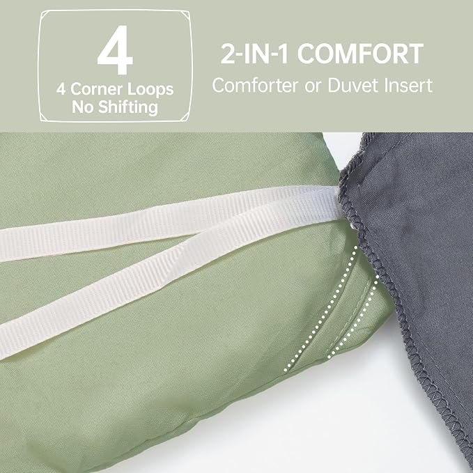 MUXHOMO Green California King Comforter Set, All Season Ultra Soft Down - Image 6