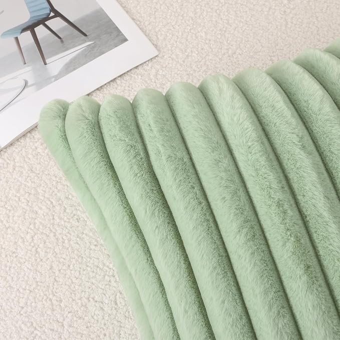 Pallene Faux Fur Plush Lumbar Throw Pillow Covers 12x20 Set of 2, Luxury Soft - Image 7