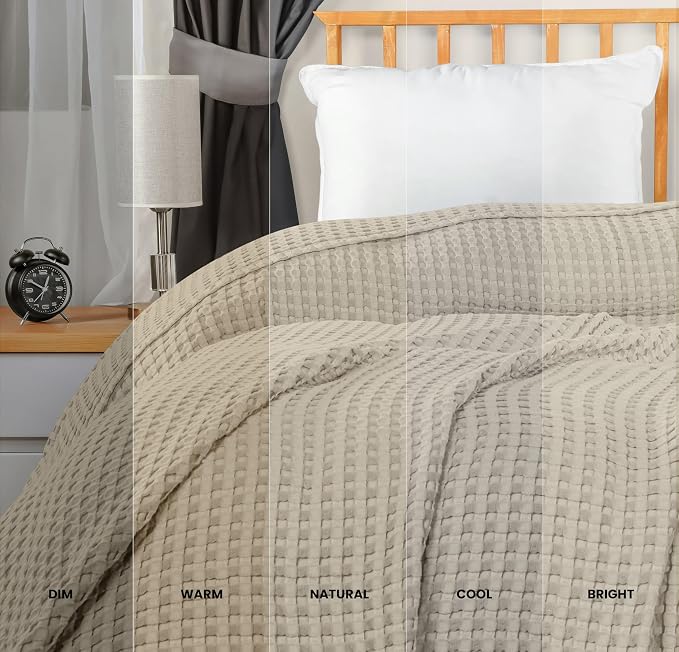 Utopia Bedding 100% Cotton Waffle Weave Blanket Full Size - Image 2