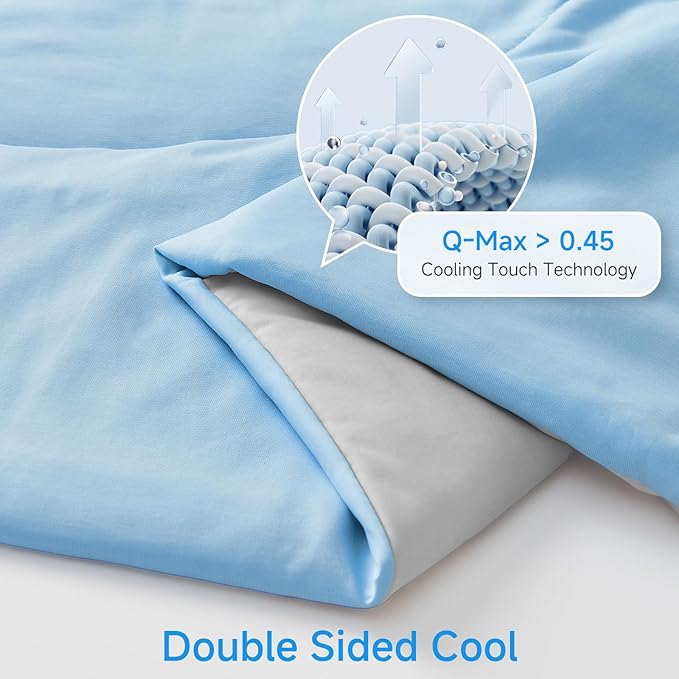 HOMFINE Cooling Comforter Twin Size, Japanese Double-Sided Cold Tech Fabric - Image 3