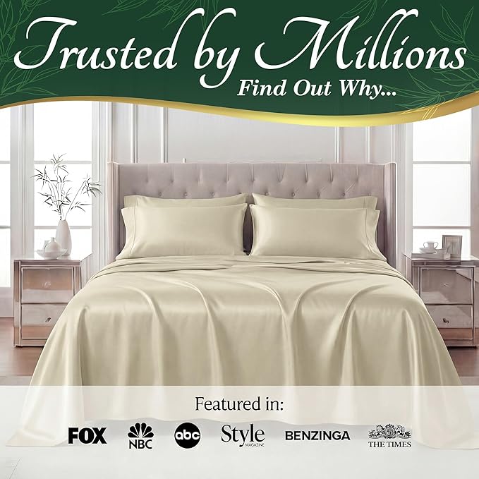 DECOLURE 100% Viscose Derived from Bamboo Sheets Twin Size - Image 5