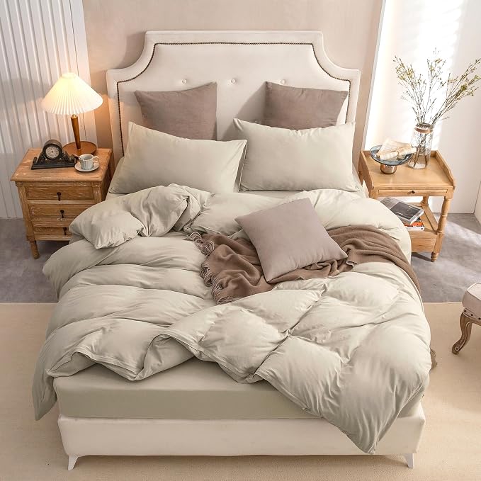 PURE ERA Jersey Knit Duvet Cover Set 100% T-Shirt Cotton Super Soft Comfy 2pc - Image 8
