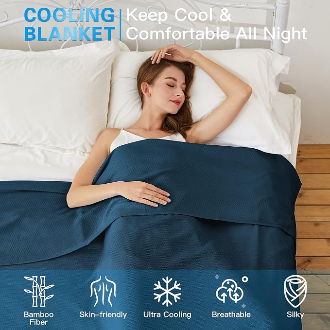 AmyHomie Cooling Blanket, 100% Rayon Derived from Bamboo, Cool Summer Blanket - Image 6