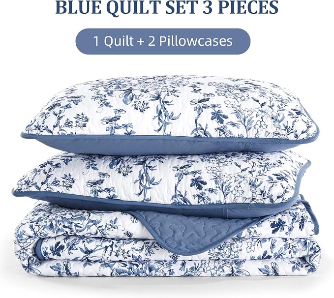 WONGS BEDDING Quilt King Size, Botanical Quilt - Image 7