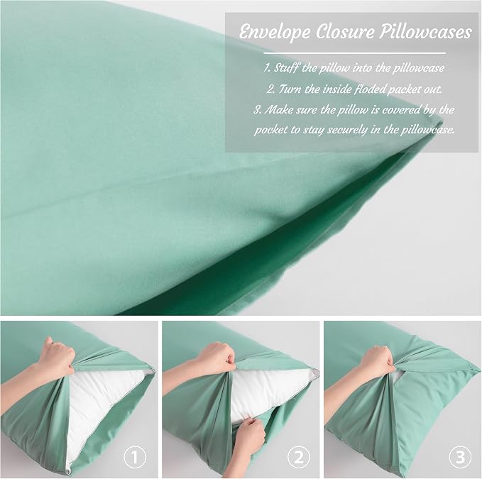 NTBAY King Pillow Cases Set of 2, 2 Pack Brushed Microfiber 20x40 Pillow Cases - Image 5