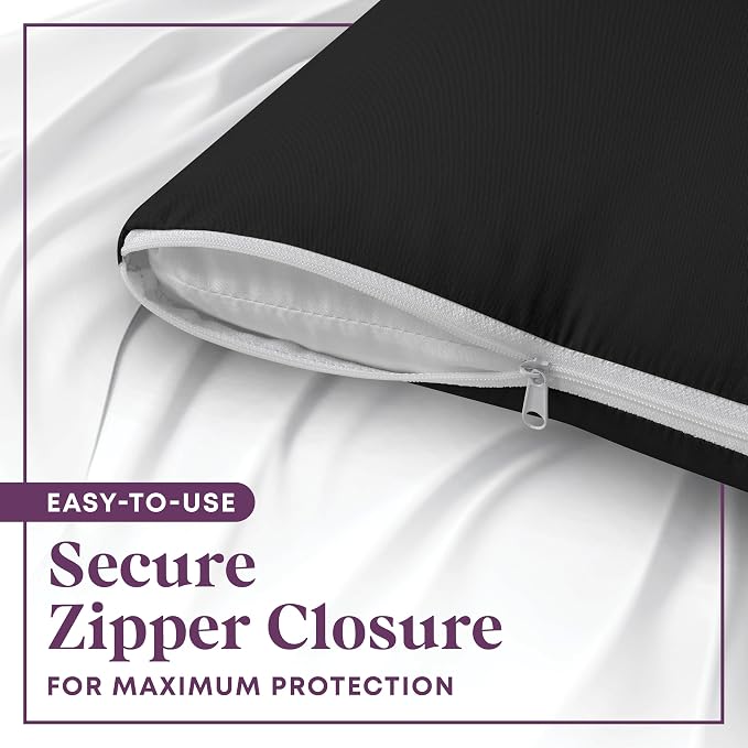 CirclesHome Pillow Protectors 2 Pack Queen Zippered - Image 3