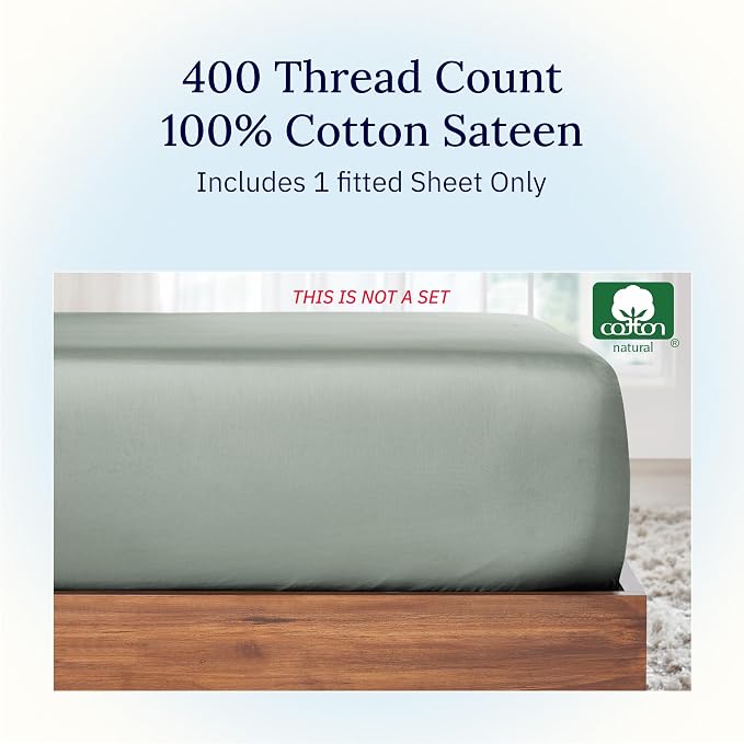 California Design Den Deep Fitted Queen Sheets, Deep Pocket Soft 400 Thread - Image 3