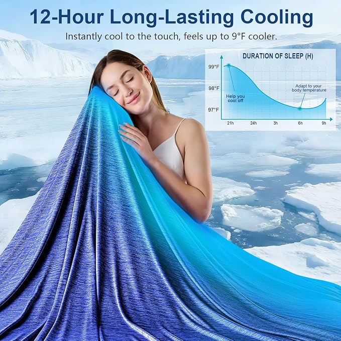 KMUSET Cooling Blanket Throw, Double Sided Summer Cooling Blankets - Image 2