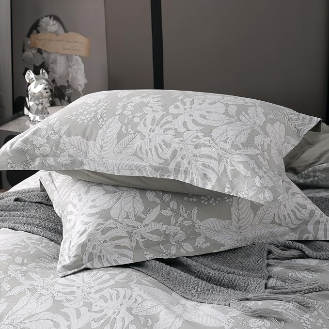 OAITE Duvet Cover Set Twin Size Floral Pattern 600 Thread Count Ultra Soft 100% - Image 6