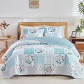 Joyreap 3 Pieces Floral Patchwork Quilt Set King, Soft n Cozy Microfiber Quilt by Joyreap