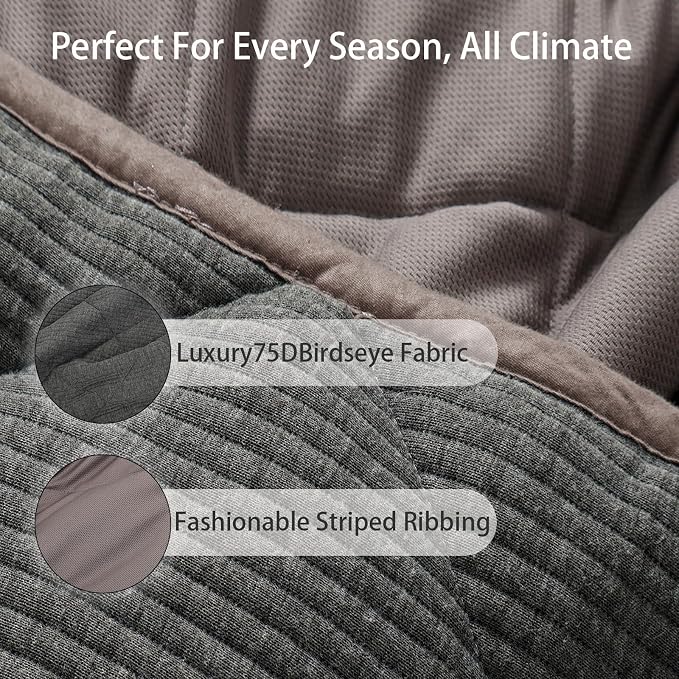 ZonLi 15lbs Weighted Blanket for Adults Sleeping, Double-Sided All Season - Image 8