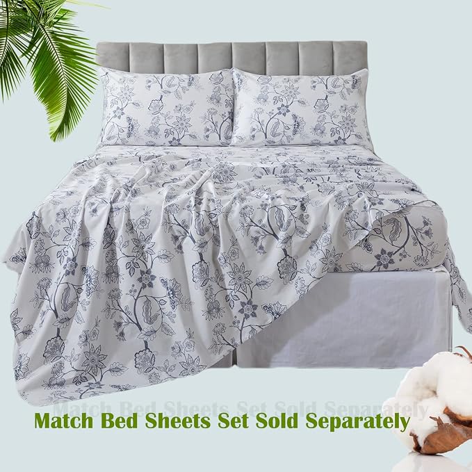 FADFAY Twin XL Duvet Cover Set Floral Bedding Percale Cotton 600 TC College - Image 6