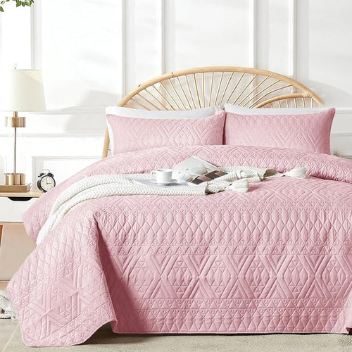 akkialla King/Cal King Quilt Set, Boho Geometric Pattern, Soft All-Season by akkialla