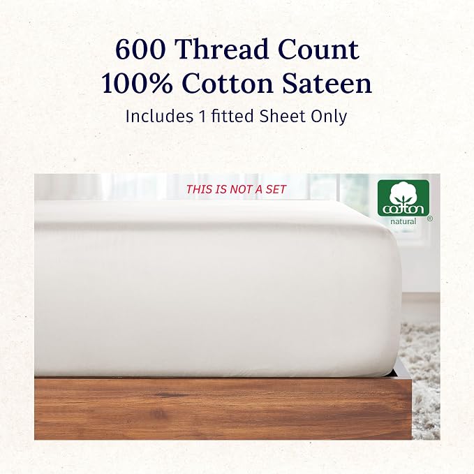 Luxuriously Soft 100% Cotton Fitted Sheet Queen Only - Image 5