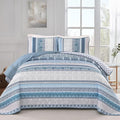 WONGS BEDDING Boho Quilt Set Oversize California King Size, Lightweight by WONGSBEDDING