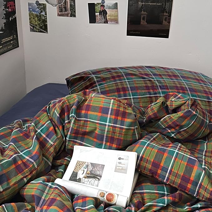 mixinni Buffalo Plaid Duvet Cover Set Full Size - Image 5